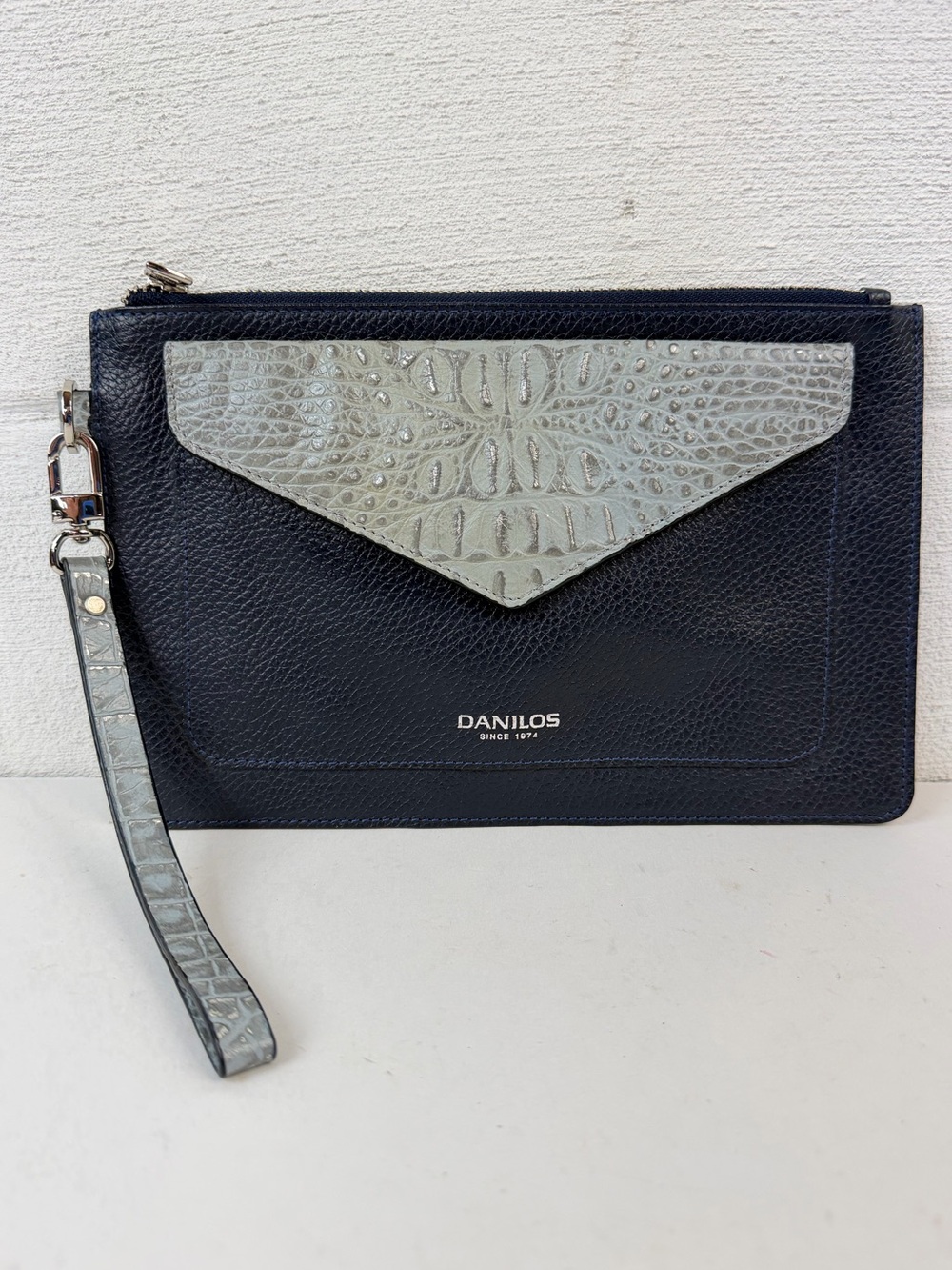 Danilos Navy Wristlet Clutch